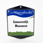 Monumentenschild-Gemeente-Woensdrecht-10x10cm-met-Oortjes